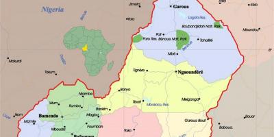 คาเมรูนแผนที่แอฟริกา